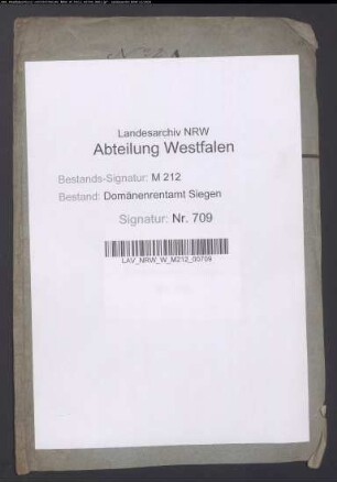 Verfügung des Finanzministeriums in Arnsberg über die Ablösung kleiner Domanial-Renten