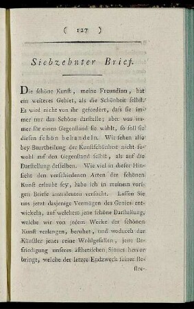 Siebzehnter Brief.