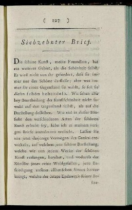 Siebzehnter Brief.