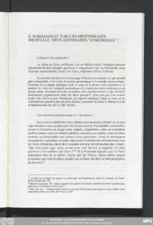II. Normands Et Turcs En Méditerranée Médiévale: Deux Adversaires "Symétriques"?