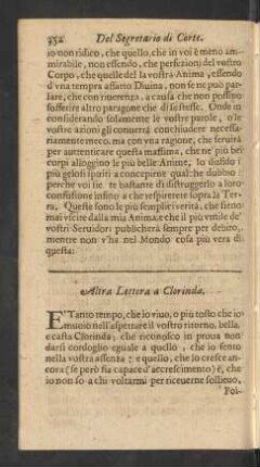 Altra Lettera a Clorinda.