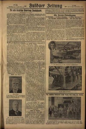 Dritte Ausgabe vom Samstag, den 13. Juli 1929.