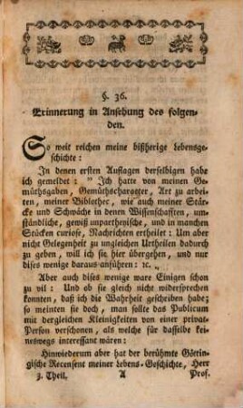 Lebens-Geschichte Johann Jacob Mosers Königlich-Dänischen Etats-Raths von ihm selbst beschrieben, Dritter und letzter Theil