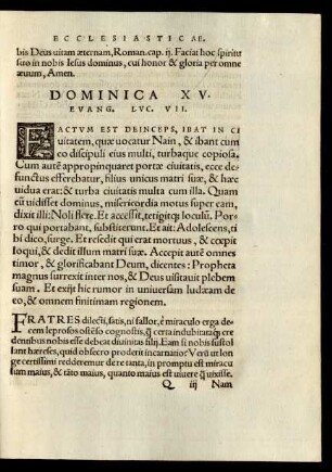 Dominica XV. Evang. Luc. VII.
