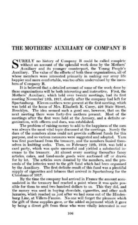The Mothers' Auxiliary of Company B.