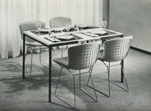 Stuhl Mod. 420 + Mod. 420-3 von Harry Bertoia