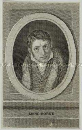Brustbildnis des Journalisten und Kritikers Ludwig Börne nach einem Gemälde von M. D. Oppermann