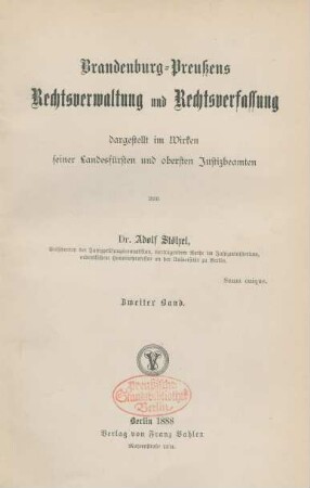Bd. 2: [Das Königthum]