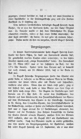 Vergnügungen
