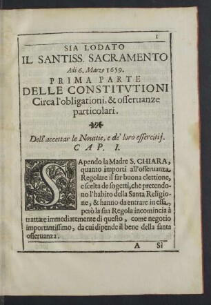 Prima Parte