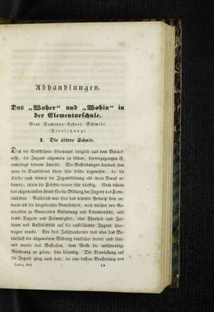 ¬Das¬ "Woher" und "Wohin" in der Elementarschule : (Fortsetzung)