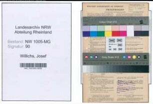 Entnazifizierung Josef Willichs , geb. 04.04.1899 (Kuechenchef)