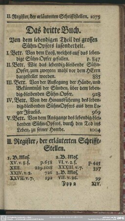II. Register, der erläuterten Schrifftstellen