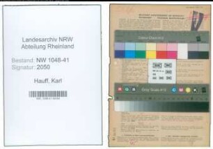 Entnazifizierung Karl Hauff , geb. 05.12.1920 (Polizist)