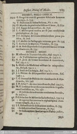 Dissert. Philosophicae