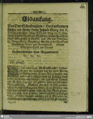 Abdanckung