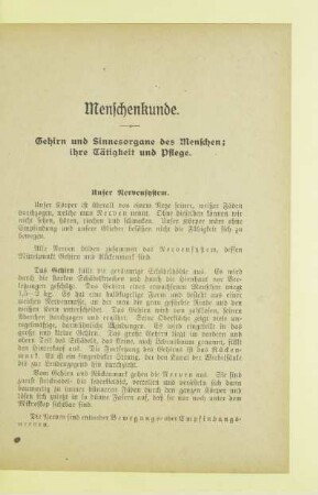 Menschenkunde