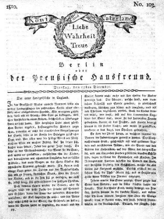 No. 103., 25sten December 1810