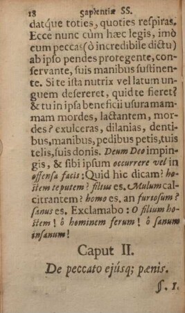 Caput II. De peccato ejúsq; pænis.