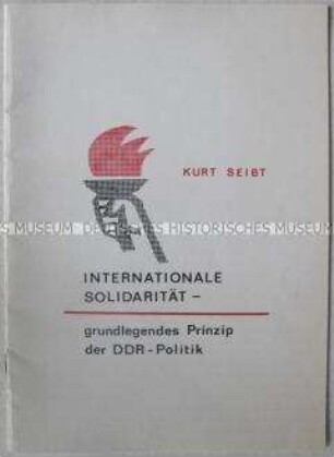 Sonderdruck mit einem Beitrag von Kurt Seibt zur Solidarität der DDR (Nachdruck aus "horizont")