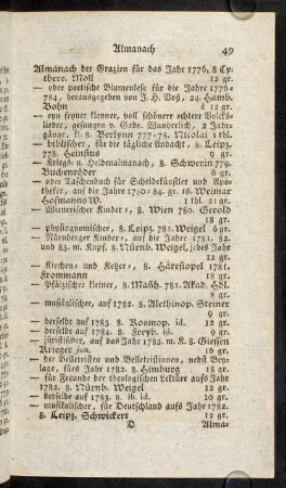 49-60, Almanach - Anleitung