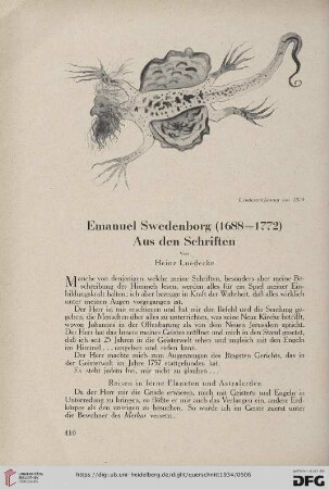 14: Emanuel Swedenborg (1688-1772), Aus den Schriften