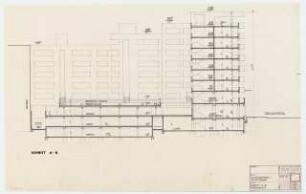 Wohn- und Geschäftshäuser Uhlandstraße / Wilhelmsaue / Berliner Straße, Berlin-Wilmersdorf: Schnitt 1:100