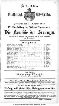 Die Komödie der Irrungen