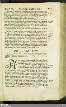 Das CCXXII. Capitel