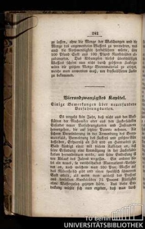 Vierundzwanzigstes Kapitel. Einige Bemerkungen über neuerfundene Verfahrungsarten
