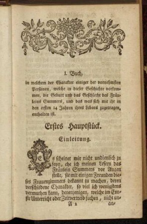 Erstes Hauptstück. Einleitung.