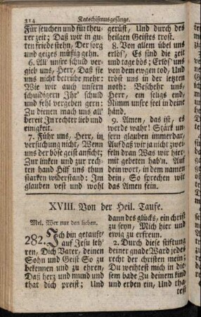 XVIII. Von der Heil. Taufe.