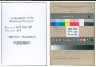 Entnazifizierung Margarethe Hackmann , geb. 06.05.1900 (Lehrerin)