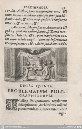 DECAS QUINTA. PROBLEMATUM POLYGRAPHICORUM.