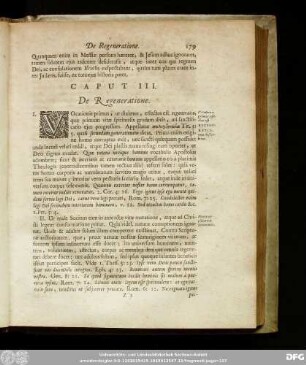 Caput III. De Regeneratione.
