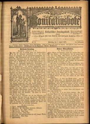 Erste Ausgabe vom Sonntag, den 04. April 1897.