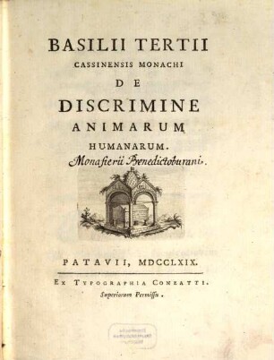 De Discrimine animarum humanarum