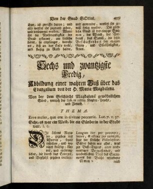 459-476, Sechs und zwanzigste Predig.