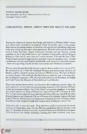Ceremonial dress. Great Britain meets Poland