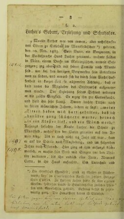 2. Luther's Geburt, Erziehung und Schuljahre