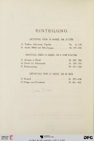 Einteilung