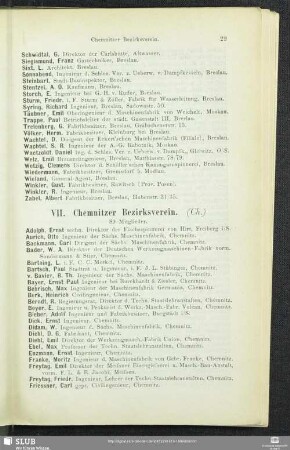VII. Chemnitzer Bezirksverein.