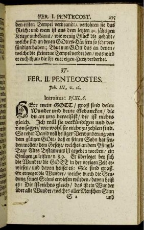 37. Fer. II. Pentecostes.