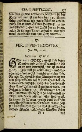 37. Fer. II. Pentecostes.