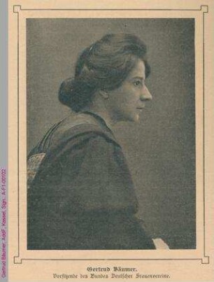 Porträt von Gertrud Bäumer