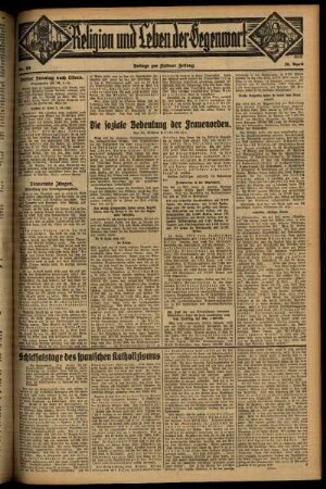 Dritte Ausgabe vom Sonntag, den 26. April 1931.