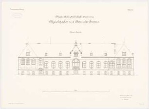 Tierärztliche Hochschule Hannover Physiologisches und chemisches Institut: Aufriss Nordansicht 1:100