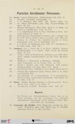 Porträts berühmter Personen in Stich, Lithographie und Holzschnitt (Nr. 283-661)