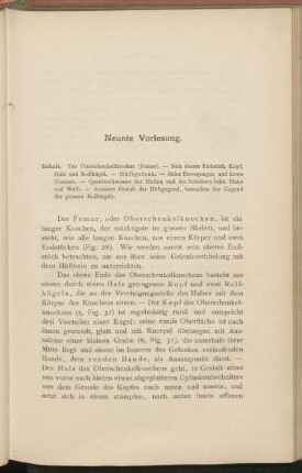 Neunte Vorlesung.