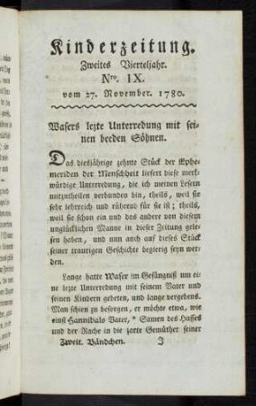 129-135 Wasers lezte Unterredung mit seinen beeden Söhnen